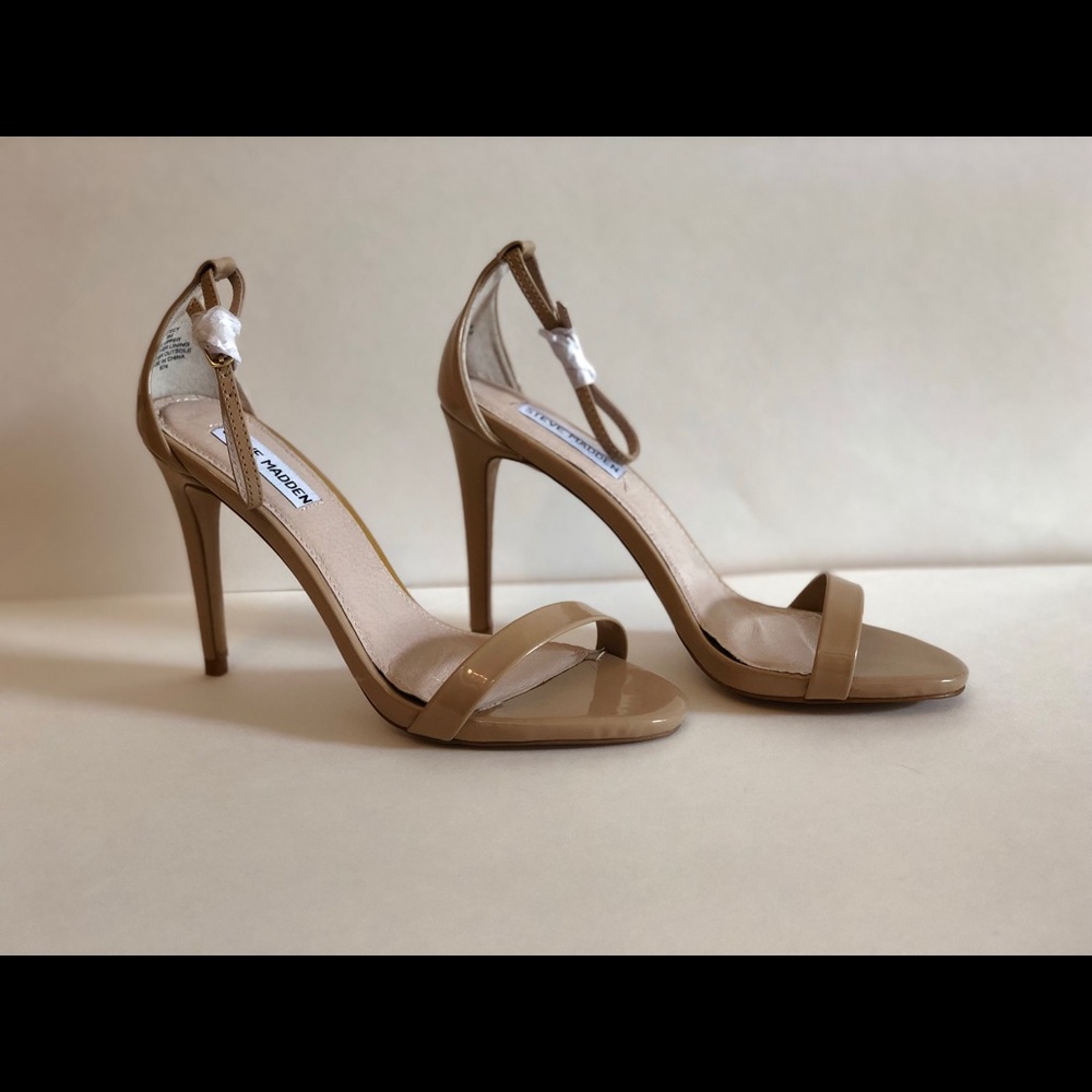 Steve Madden Stecy Natural Patent Leather Heels